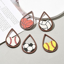 DIY Sports Ball Dangle Earring Making Kits&nbsp;DIY-YW0009-92