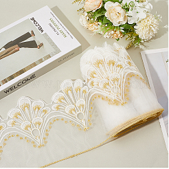 10 Yards Polyester Flower Embroidery Lace Trim&nbsp;OCOR-GF0004-87