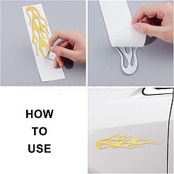 Flame Pattern Waterproof PVC Car Sticker Decals&nbsp;DIY-FH0001-15