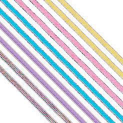 5Pcs 5 Colors Sparkle Jute Ribbon&nbsp;OCOR-TA0002-53