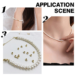 60Pcs Brass Crimp Beads&nbsp;KK-AR0003-26