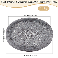 1Pc Flat Round Ceramic Jewelry Display Trays&nbsp;AJEW-BBC0002-49A