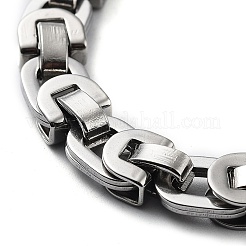 Non-Tarnish 201 Stainless Steel Byzantine Chain Bracelet&nbsp;BJEW-Z023-13P