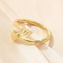 Brass Cuff Rings for Women&nbsp;RJEW-U044-M