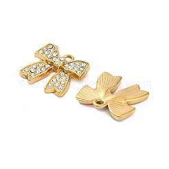 304 Stainless Steel Rhinestone Pendant&nbsp;STAS-U047-28G