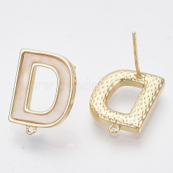 Brass Stud Earring Findings&nbsp;KK-T054-48G-NF