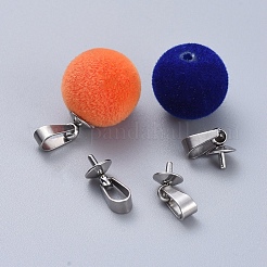 Tarnish Resistant 304 Stainless Steel Peg Bails Pendants&nbsp;X-STAS-E031-2
