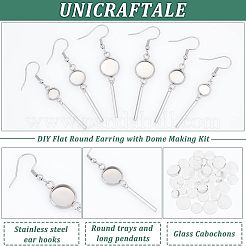 DIY Flat Round Earring with Dome Making Kit&nbsp;DIY-UN0003-41