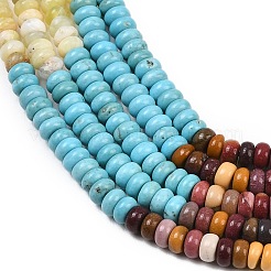 Glass & Synthetic Turquoise & Natural Sodalite & Natural Polychrome Jasper & Jade & Quartz Beads Strands&nbsp;G-Z135-C02-2x4mm
