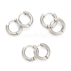 304 Stainless Steel Huggie Hoop Earrings&nbsp;EJEW-O087-06B-P