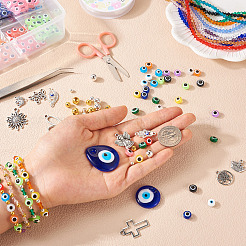 DIY Evil Eye Bracelet Making Kit&nbsp;DIY-TA0004-43
