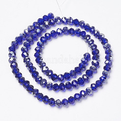 Electroplate Transparent Glass Beads Strands&nbsp;EGLA-A034-T4mm-E14