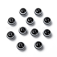 Round Striped Resin Beads&nbsp;RESI-R158-10mm-11