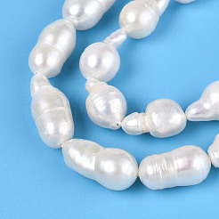 Natural Baroque Keshi Pearl Beads Strands&nbsp;LS-PEAR-S020-F14-01