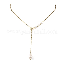 Adjustable 304 Stainless Steel Satellite Chain Lariat Necklaces&nbsp;NJEW-JN06147