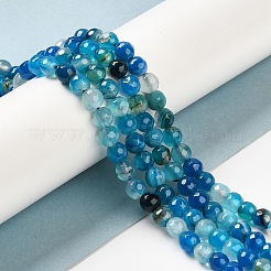 Natural Striped Agate/Banded Agate Beads Strands&nbsp;G-A246-8mm-07