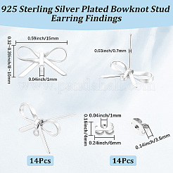 14Pcs Brass Stud Earring Findings&nbsp;KK-BBC0028-66S