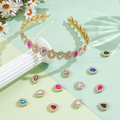 72Pcs 12 Colors Sew on Rhinestones&nbsp;GLAA-PH0004-08
