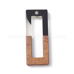 Pearlized Resin & Walnut Wood Pendants&nbsp;WOOD-C016-01D