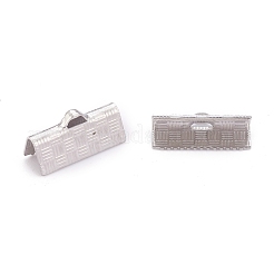 Tarnish Resistant 304 Stainless Steel Ribbon Crimp Ends&nbsp;STAS-P249-27C-P
