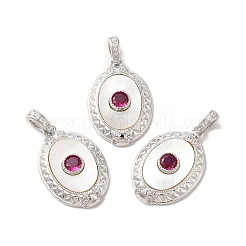 Brass Pave Cubic Zirconia Pendants&nbsp;KK-I703-08P-02