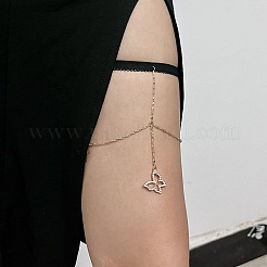 Alloy Rhinestone Sexy Elastic Multilayer Tassel Butterfly Leg Chain&nbsp;FS-WG8A9A5-01
