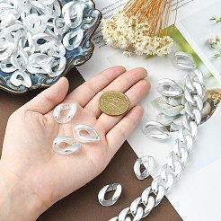 100Pcs Acrylic Linking Rings&nbsp;SACR-CJ0001-36S