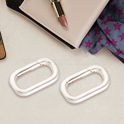 2Pcs 925 Sterling Silver Spring Gate Rings&nbsp;STER-CN0001-44