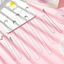 7Pcs 7 Styles 304 Stainless Steel Chain Adjustable Slider Necklaces&nbsp;NJEW-CJ0001-04