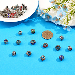 30Pcs 18 Style Alloy Rhinestone European Beads&nbsp;FIND-CA0006-82
