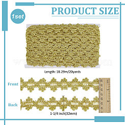Polyester Wavy Lace Ribbon&nbsp;OCOR-WH0082-365A