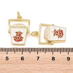 Brass Enamel Pendants&nbsp;KK-L275-08G