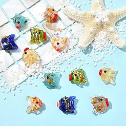 12Pcs 6 Colors Handmade Lampwork Beads&nbsp;LAMP-CJ0002-83