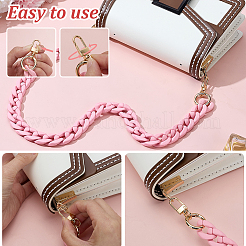 Rubberized Acrylic Cuban Link Chain Bag Chains&nbsp;FIND-WH0176-19D