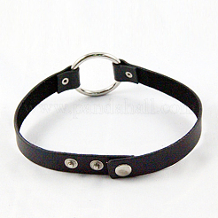 Punk Rock Style PU Leather Necklaces&nbsp;NJEW-O053-01A