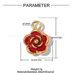 304 Stainless Steel with Enamel Charms&nbsp;SA-OY001-04G-1
