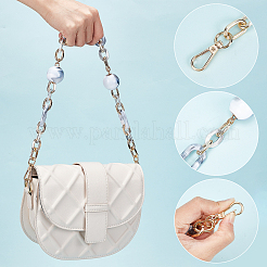 Marble Pattern Acrylic Curb Chain Bag Strap&nbsp;FIND-WH0092-30