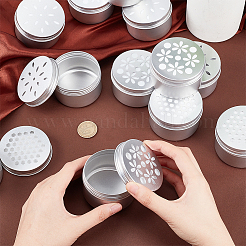 12Pcs 3 Style Aluminium Shallow Round Candle Tins&nbsp;AJEW-PH0004-83