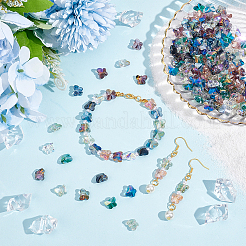 200Pcs 10 Style Electroplate Transparent Glass Beads Strands&nbsp;EGLA-GA0001-15