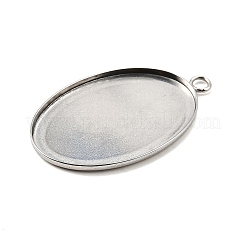 Tarnish Resistant 304 Stainless Steel Pendant Cabochon Settings&nbsp;STAS-K148-03-01