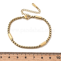 304 Stainless Steel Box Bracelets for Women&nbsp;BJEW-D407-03G