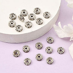 Iron Grade A Crystal Rhinestone Spacer Beads&nbsp;RB-A010-8MM-N