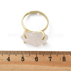 Natural Quartz Crystal Finger Rings&nbsp;RJEW-B122-01G-04