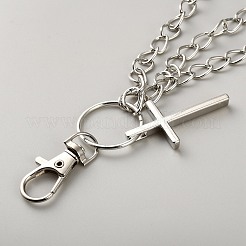 Cross Alloy 3 Layer Chain Belts for Pants&nbsp;AJEW-WH20019-50