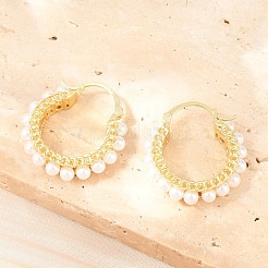 Brass Hoop Earrings&nbsp;EJEW-Z164-15G