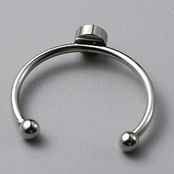 304 Stainless Steel Cuff Ring Components&nbsp;FIND-WH0129-74A-P