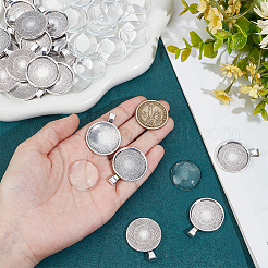 DIY Dome Blank Alloy Pendant Making Kits&nbsp;DIY-SP0001-60B