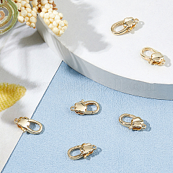 8Pcs Brass Lobster Claw Clasps&nbsp;KK-HS0001-54G