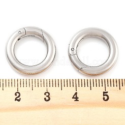 Non-Tarnish 316 Stainless Steel Spring Gate Rings&nbsp;STAS-M296-01P-C-01