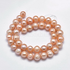 Natural Cultured Freshwater Pearl Beads Strands&nbsp;PEAR-F007-06A-01-X
